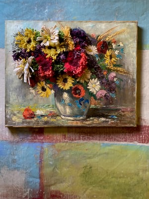 Image of altered perspective painting - bouquet no. 3