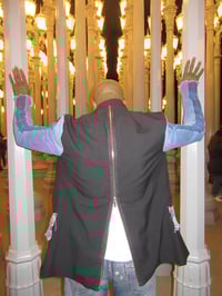 Image 5 of Jean Junky Premium Upcycled Black Christian Dior Tuxedo Jacket With Faded Denim Sleeve &Pocket Flap 