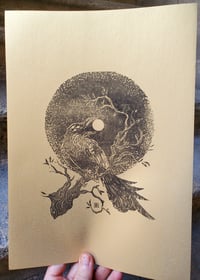 Le Corbeau - Linogravure