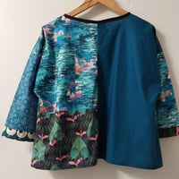 Image 3 of KylieJane Mixed Up Swing top -beautiful blues