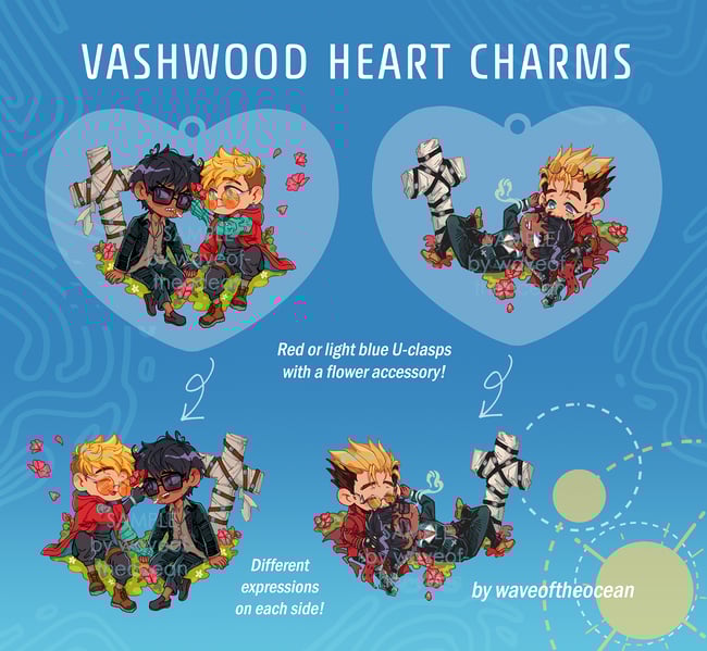 Vashwood Heart Charms