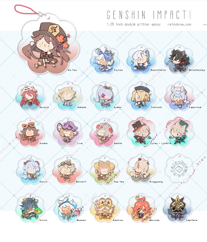 Image of NATLAN UPDATE! Genshin Impact - Set 2 | 1.25" Gacha Charms