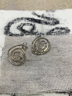 Image of "The Inevitable Pull" recycled silver earrings 