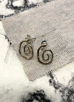 Image of "Gravitate Towards" recycled silver earrings 