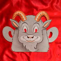 Image 1 of Rocky the Mountain Goat - Great Northern Railway Railroad Dining Car Childrens Menu Mask (1950's)