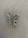 Butterfly metal hair clip silver 