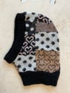 Patchwork balaclava knitted mohair alpaca no 11.05