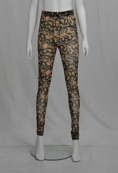 Image of Trompe l'oeil Tattoo lycra leggings SMALL