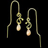 SWIRL String Earrings x Orange Moon Stone Big Drop