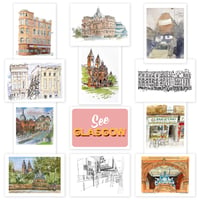 'See Glasgow' set of 12 postcards