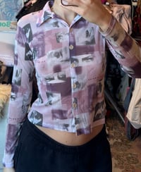 Image 4 of 90s mesh button up 
