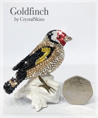 Image 1 of Fully Crystallised Goldfinch Figurine Bird Miniature