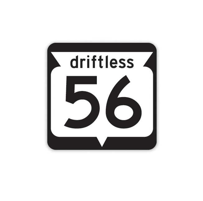 Image of driftless highway 56 sticker