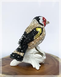 Image 3 of Fully Crystallised Goldfinch Figurine Bird Miniature