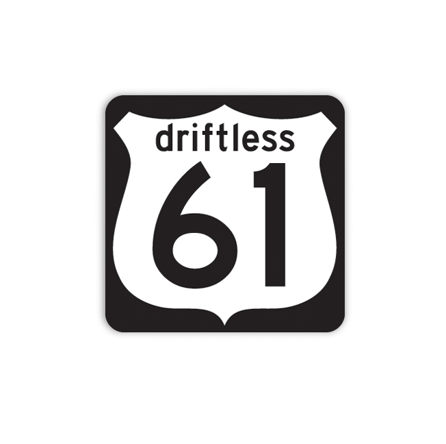 Image of driftless highway 61 sticker