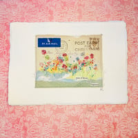 Image 1 of Art - original UK 1939 envelope - hand embroidered