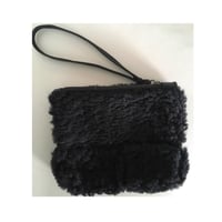 Image 5 of *shearling pouches with leather wristlet*