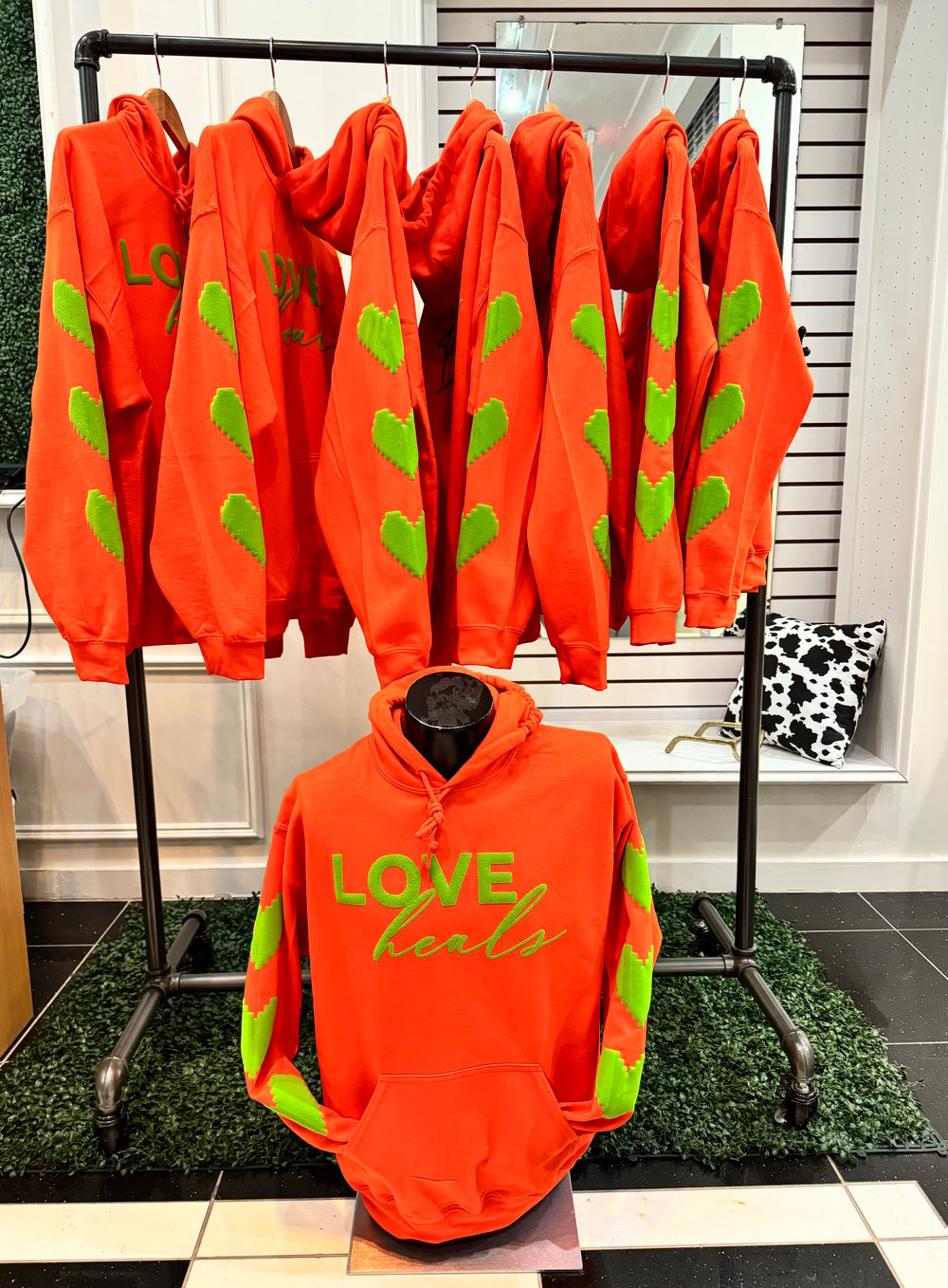 Image of LOVE HEALS ORANGE / GREEN