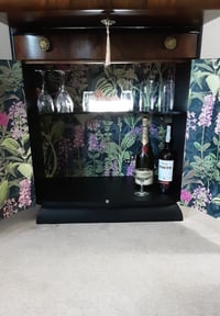 Image 4 of Vintage Cocktail Cabinet finished in Black.