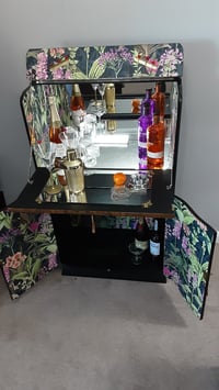 Image 5 of Vintage Cocktail Cabinet finished in Black.
