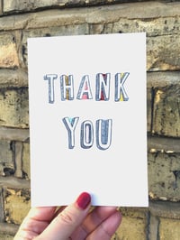 Image 1 of Thank you Typeface Card