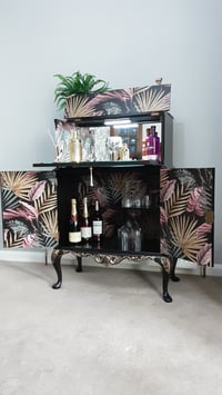 Image 3 of Queen Anne Walnut Cocktail Cabinet.