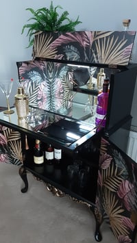 Image 4 of Queen Anne Walnut Cocktail Cabinet.