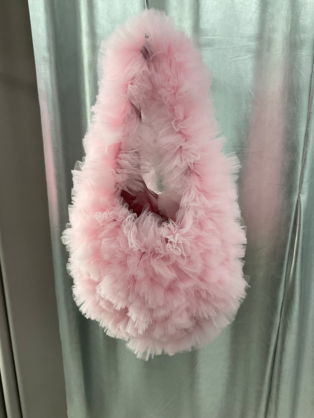 Candy pink tulle hobo bag Cloud