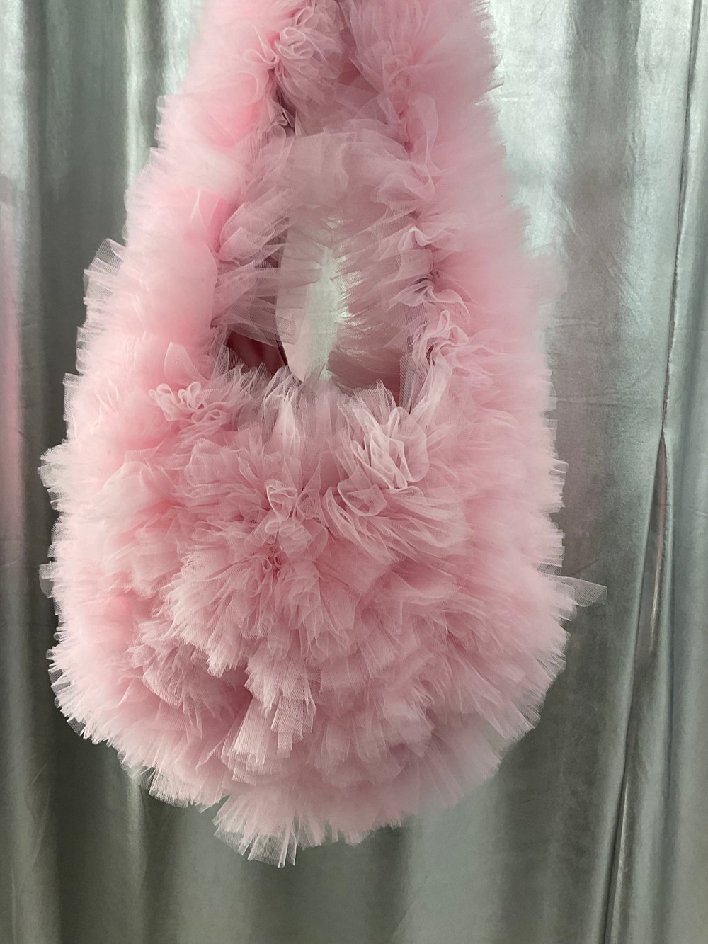 Candy pink tulle hobo bag Cloud