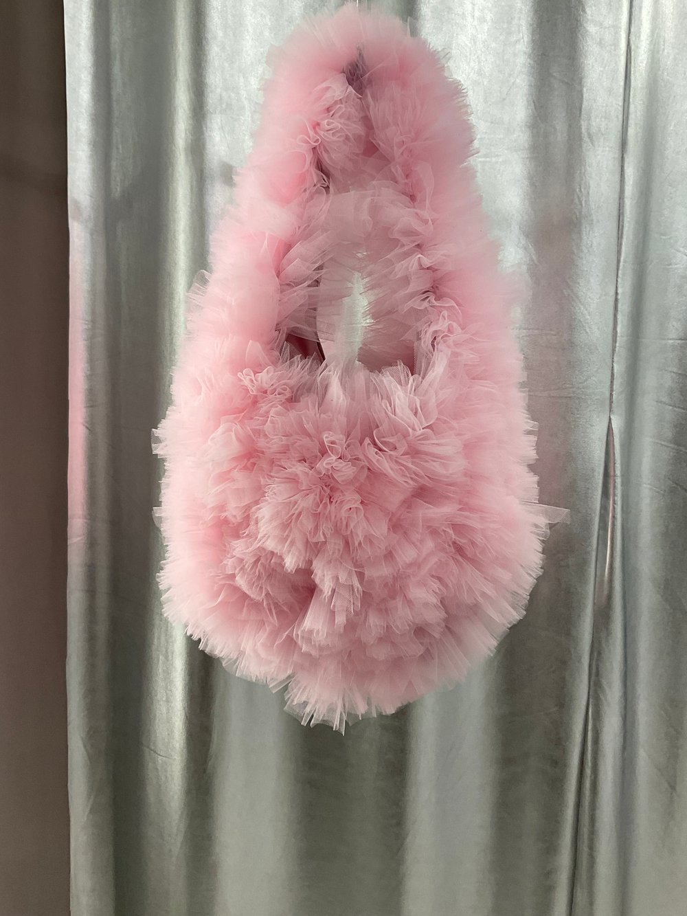 Candy pink tulle hobo bag Cloud