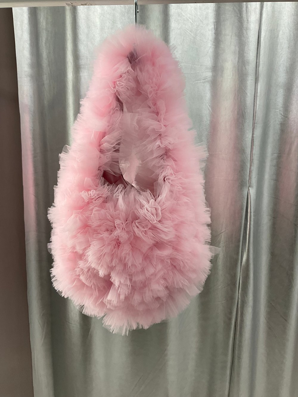 Candy pink tulle hobo bag Cloud