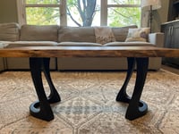 Image 3 of Coffee Table w Epoxy Highlights