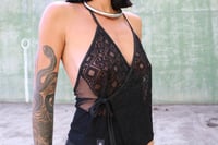 Image 1 of KYOHO SHIRT | BLACK EMBROIDERED TULLE VERSION