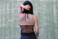 Image 3 of KYOHO SHIRT | BLACK EMBROIDERED TULLE VERSION
