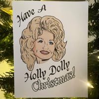 Holly Dolly Christmas Card