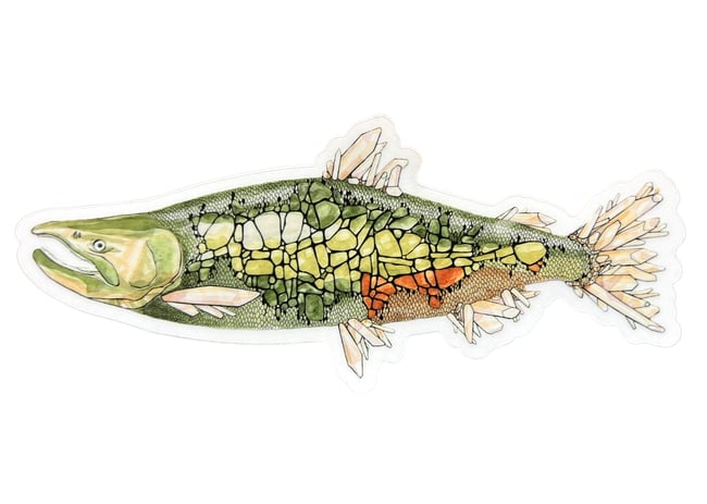 Ghost Salmon Sticker