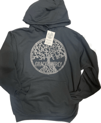 Image 2 of Grace x Mercy hoodie Bedazzled 