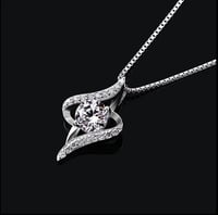 Image 2 of Zircon pendant necklace S925 sterling silver 