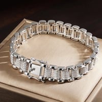 Image 1 of Mini Presidential Style Moissanite Bracelet
