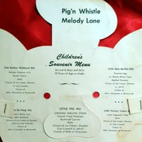 Image 3 of Pig N Whistle Melody Lane - Childrens Menu Mascot Mask (1950s)  Hollywood, California