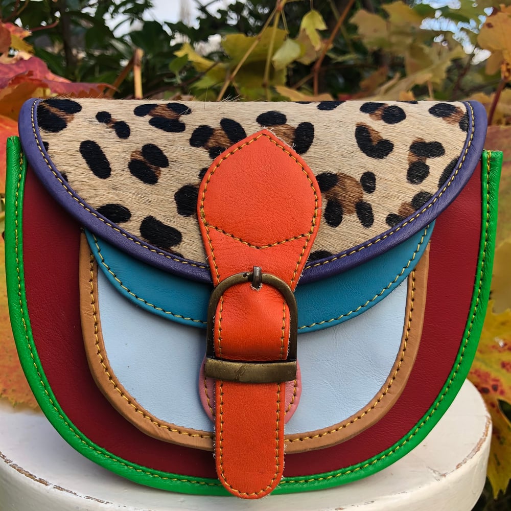 Image of Harlequin Collection - Multicoloured Baby Saddle #36D