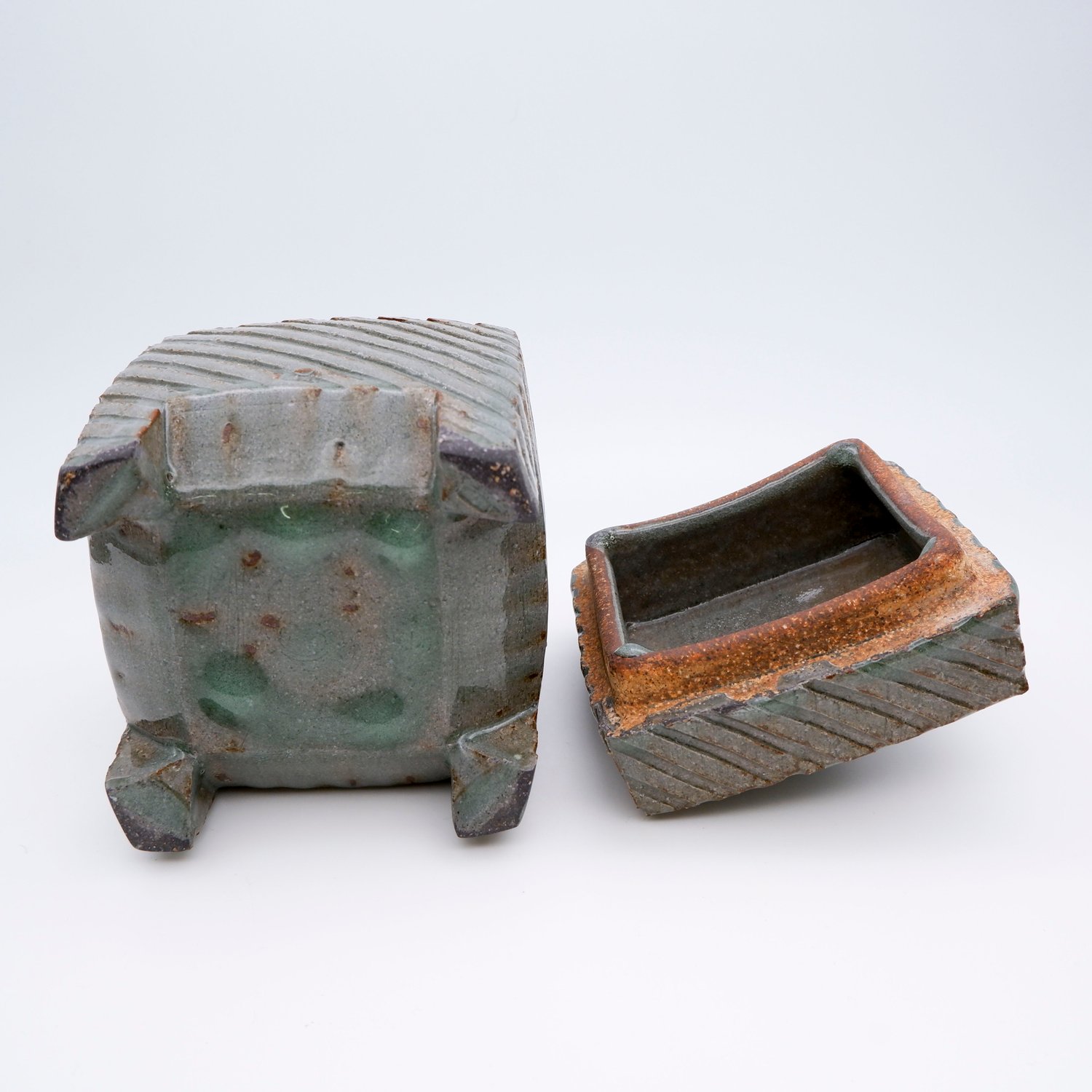 Image of Carved Box (celadon) 