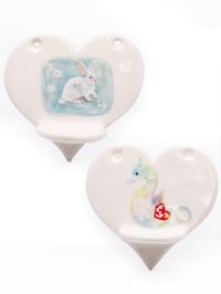 Image 1 of Heart Wall Shelf with Paining