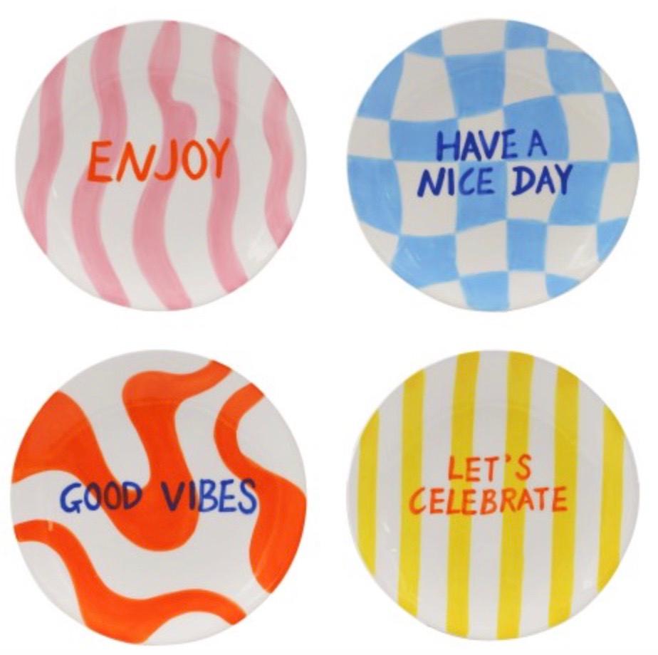 Image of Lets celebrate ceramic plates