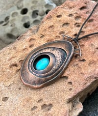 Image 1 of Inner Peace. Limpet Inspired Pendant with blue howlite stone