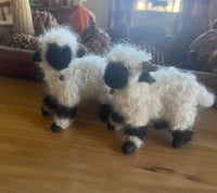 Image 1 of Pair of 3" Valais Blacknose  sheep