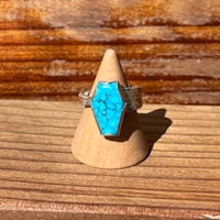 Image 1 of Turquoise Coffin Ring