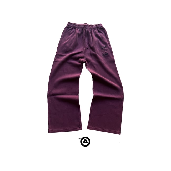 THERMAL SWEATPANTS (PREORDER, PLUM)