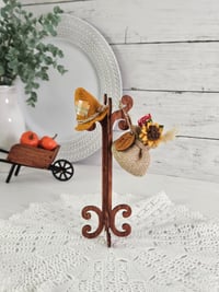 Image 5 of Mini Coat Rack - Medium Brown