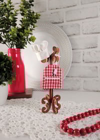 Image 4 of Mini Coat Rack - Medium Brown